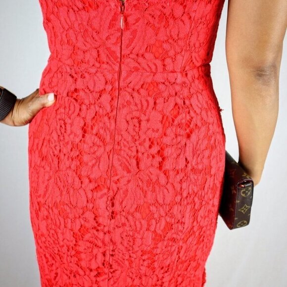 Fame & Partners Twilight Red Lace Gown $286 - Picture 7 of 10